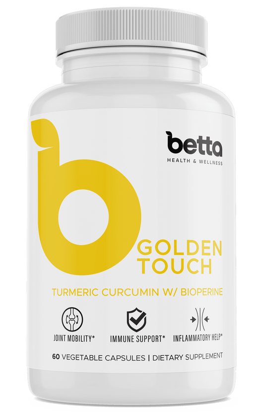 THE GOLDEN TOUCH: Turmeric Cucumin w/ BioPerine - Betta Health And Wellness